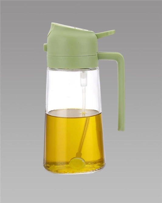 2-in-1 Glass Oil Sprayer and Dispenser Bottle | Multi-Color 500ml